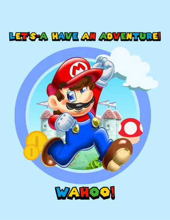 Mario Design (For T-shirt Print)